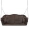 Northlight Hand Woven Resin Wicker Porch Swing with Chain - Dark Brown